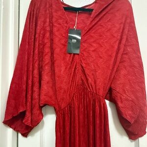 Zara Vibrant Red Textured Garment
